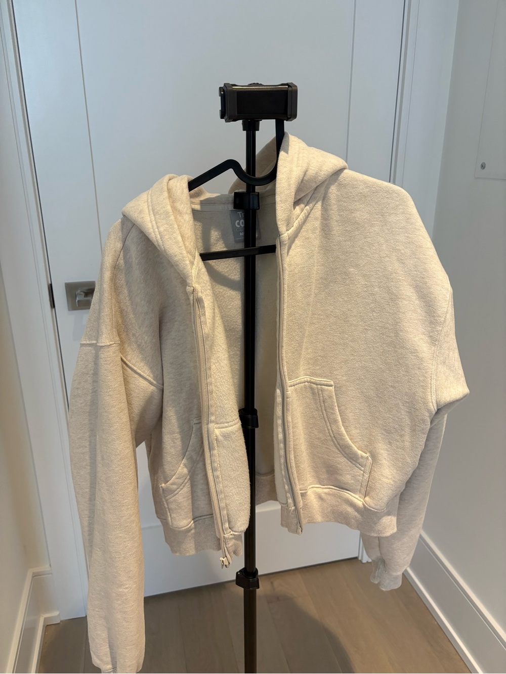 Aritzia tna Cozy Cream Zip-Up Hoodie Jacket